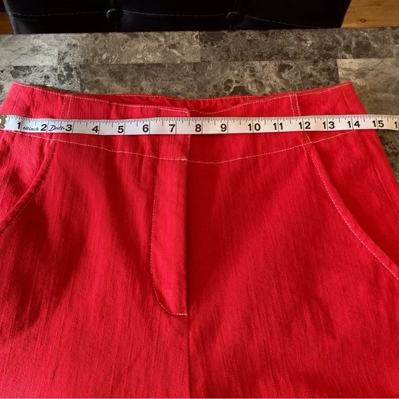 ASTR The Label Nixon Cropped Wide Leg Scarlet Red Denim Pant Womans SZ Med - Picture 8 of 16